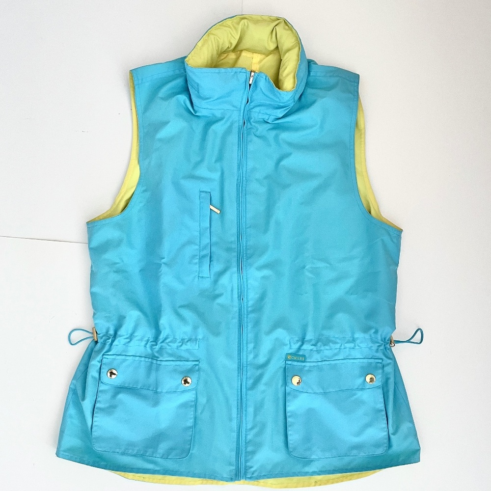 CHAPS LARGE REVERSIBLE GOLF RAIN VEST HOODED
